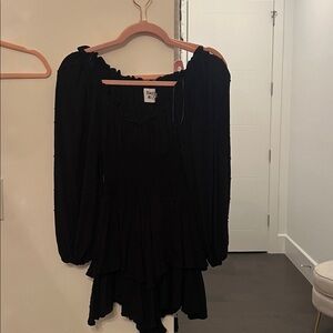 Princess Polly Black Ruffle Dress